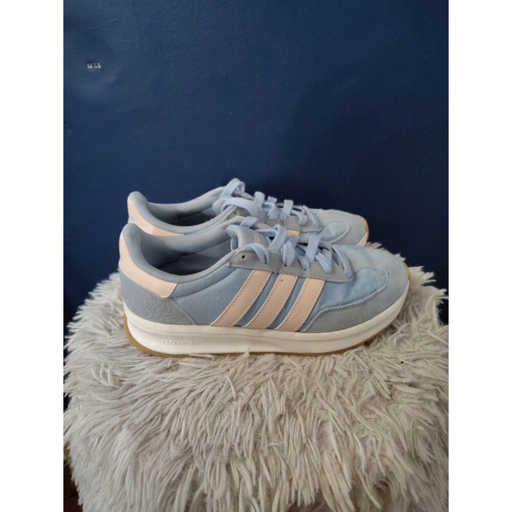 adidas Run 70s 2.0 J Unisex JS0868 LITE BLUE PINK WHITE SIZE 6